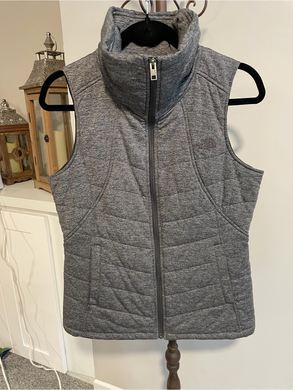 The North Face Women’s Heather Gray Quilted Insulated Vest